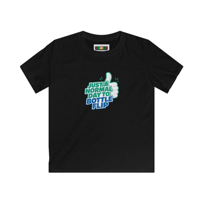 Just a Normal Day to Bottle Flip Kids Softstyle Tee
