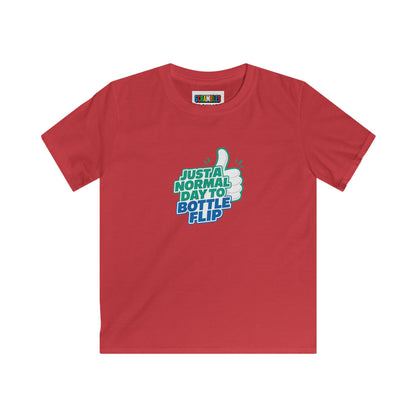 Just a Normal Day to Bottle Flip Kids Softstyle Tee