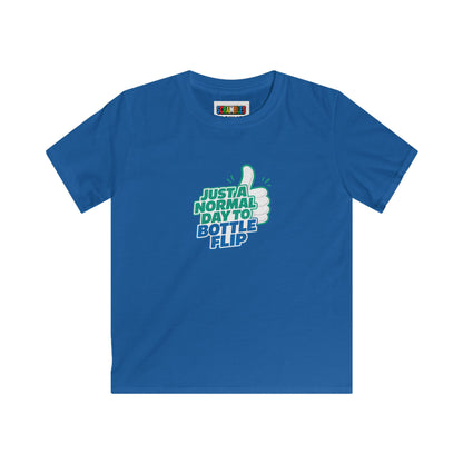 Just a Normal Day to Bottle Flip Kids Softstyle Tee