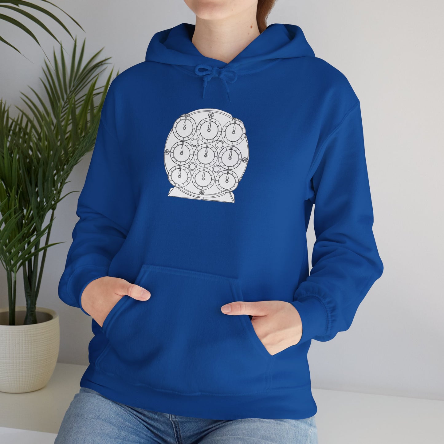 Clock Doodle Unisex Heavy Blend™ Hooded Sweatshirt