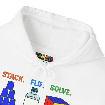 Flip Stack Solve Repeat Unisex Heavy Blend™ Hooded Sweatshirt