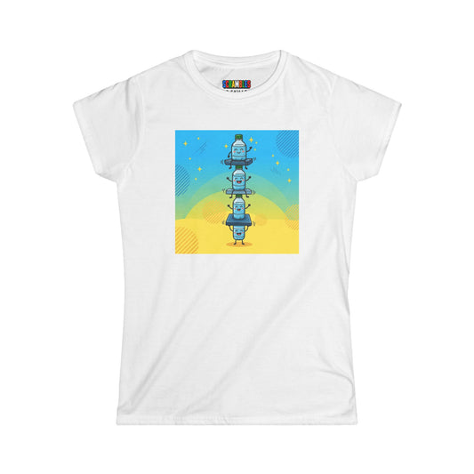 Happy Landing - Trick Shot Art  Women's Softstyle T-Shirt