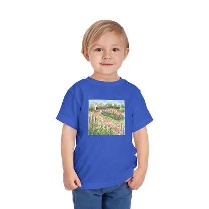 Garden Watercolor  - Rubik's Cube Art Toddler Short Sleeve T-Shirt