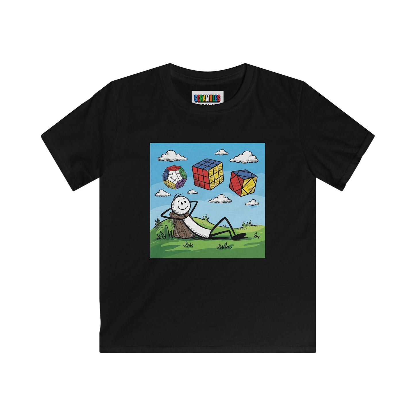 Daydream Solves - Rubik's Cube Art  Kids Softstyle Tee
