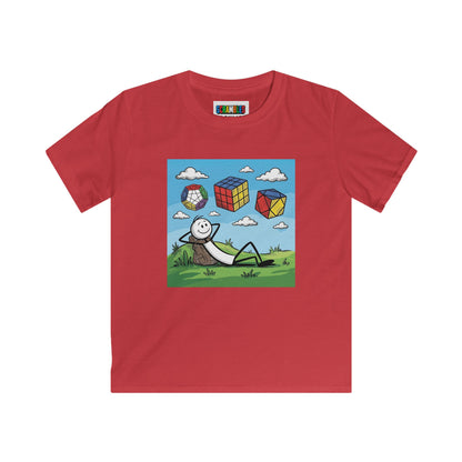 Daydream Solves - Rubik's Cube Art  Kids Softstyle Tee