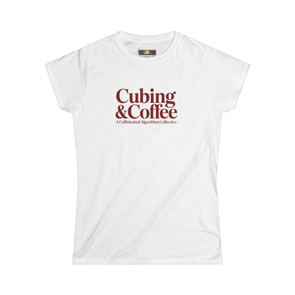 Cubing & Coffee Rubik's Cube Art Women's Softstyle T-Shirt