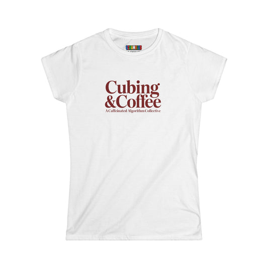 Cubing & Coffee Rubik's Cube Art Women's Softstyle T-Shirt