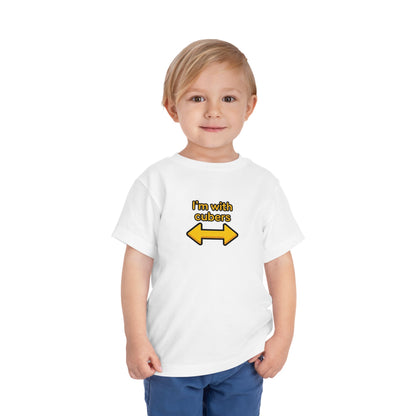 I'm With Cubers  - Rubik's Cube Art Toddler Short Sleeve T-Shirt