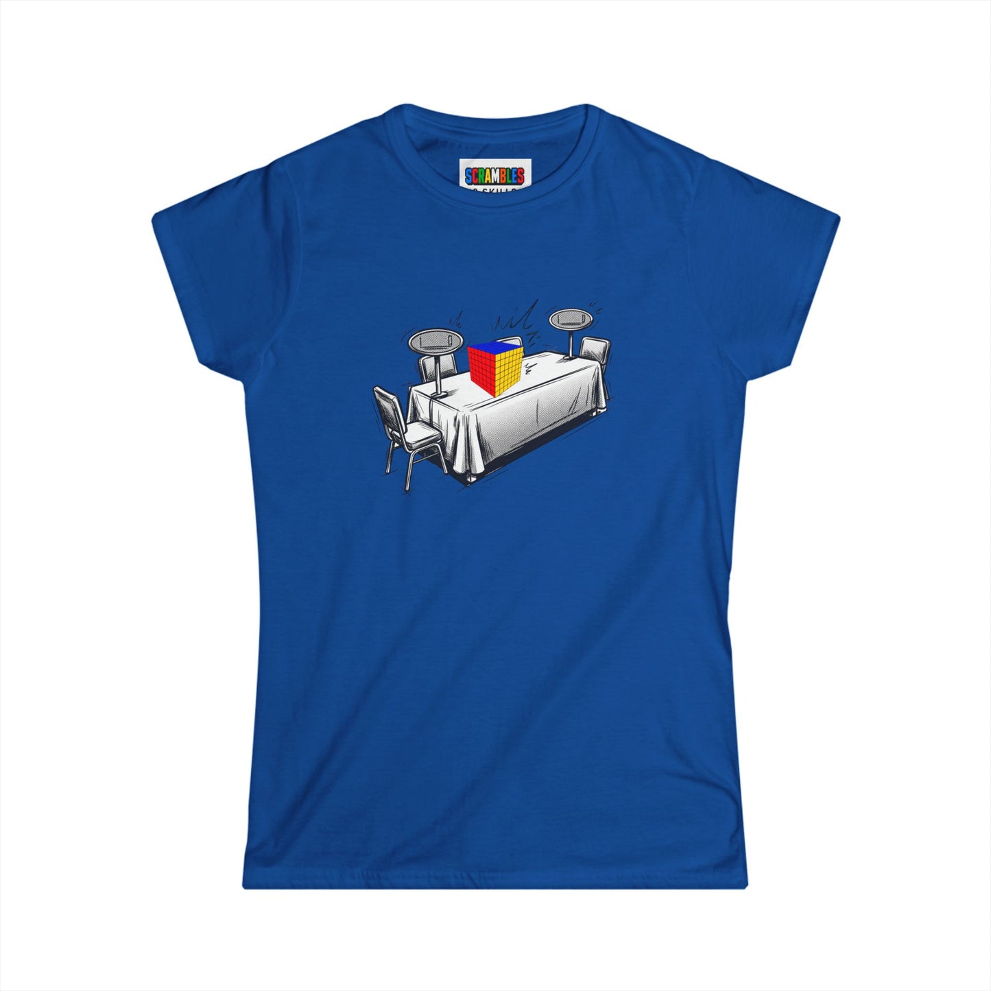 7x7 Comp Day  - Rubik's Cube Art Women's Softstyle T-Shirt