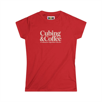 Cubing & Coffee Rubik's Cube Art Women's Softstyle T-Shirt