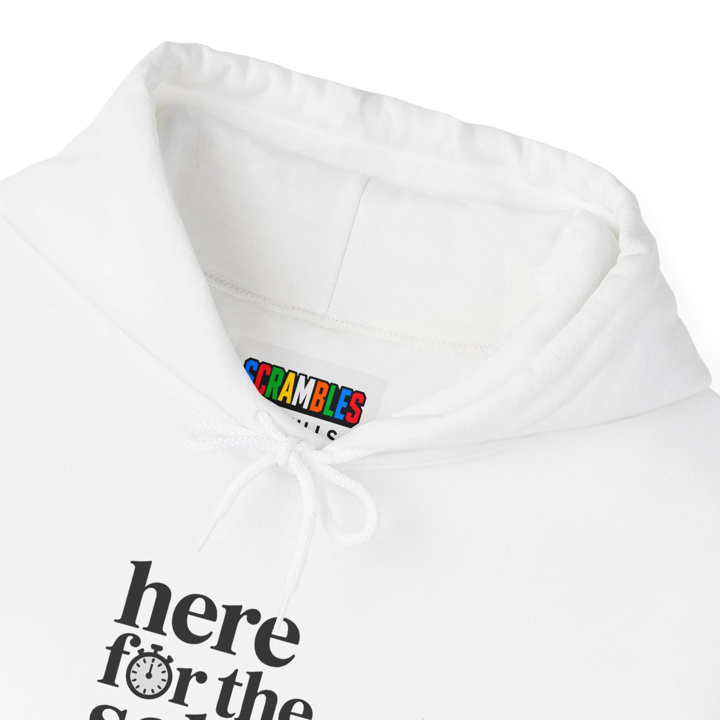 Here For The Solve - Rubik's Cube Art Unisex Heavy Blend™ Hooded Sweatshirt