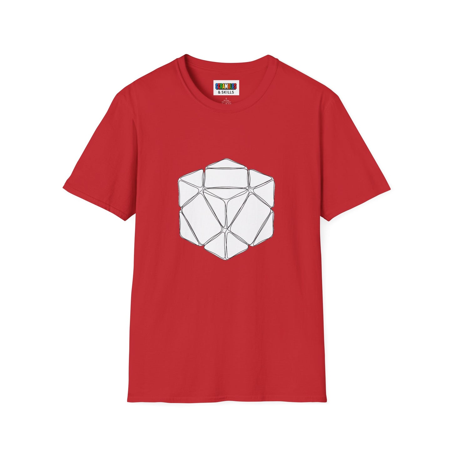Skewb Doodle Unisex Graphic Softstyle T-Shirt
