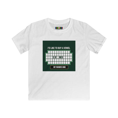 Skewb - Vowel - Rubik's Cube Art  Kids Softstyle Tee