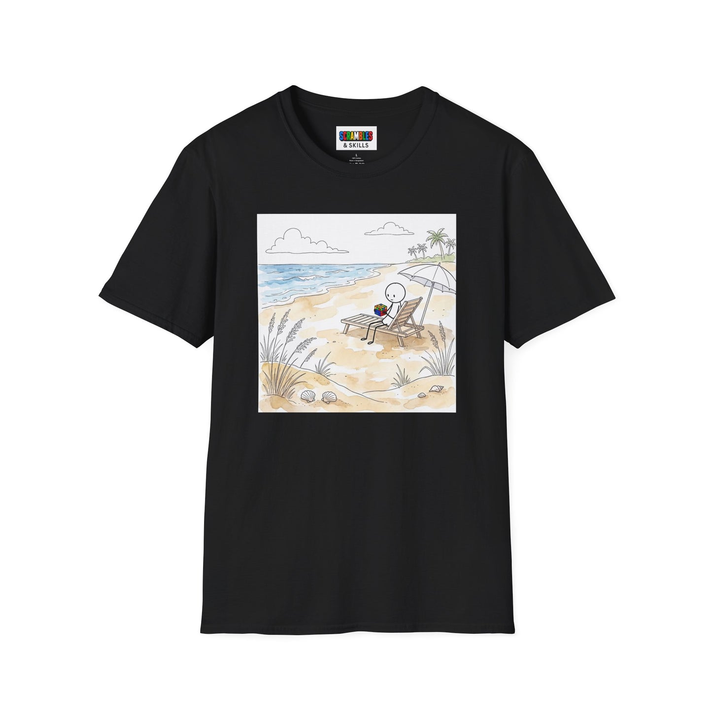 Beach Watercolor Unisex Graphic Softstyle T-Shirt