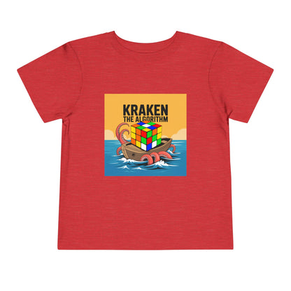 Kraken The Algorithim - Rubiks Cube Toddler Short Sleeve T-Shirt