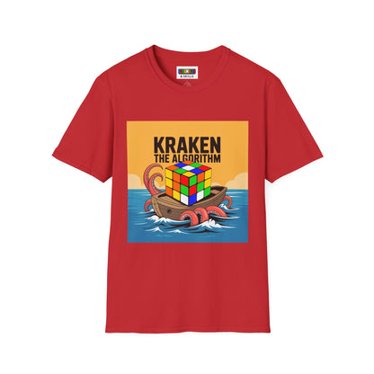 Kraken The Algorithim - Rubiks Cube Unisex Graphic Softstyle T-Shirt