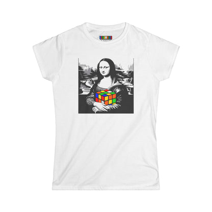 Mona Lisa Art  - Rubik's Cube Art Women's Softstyle T-Shirt