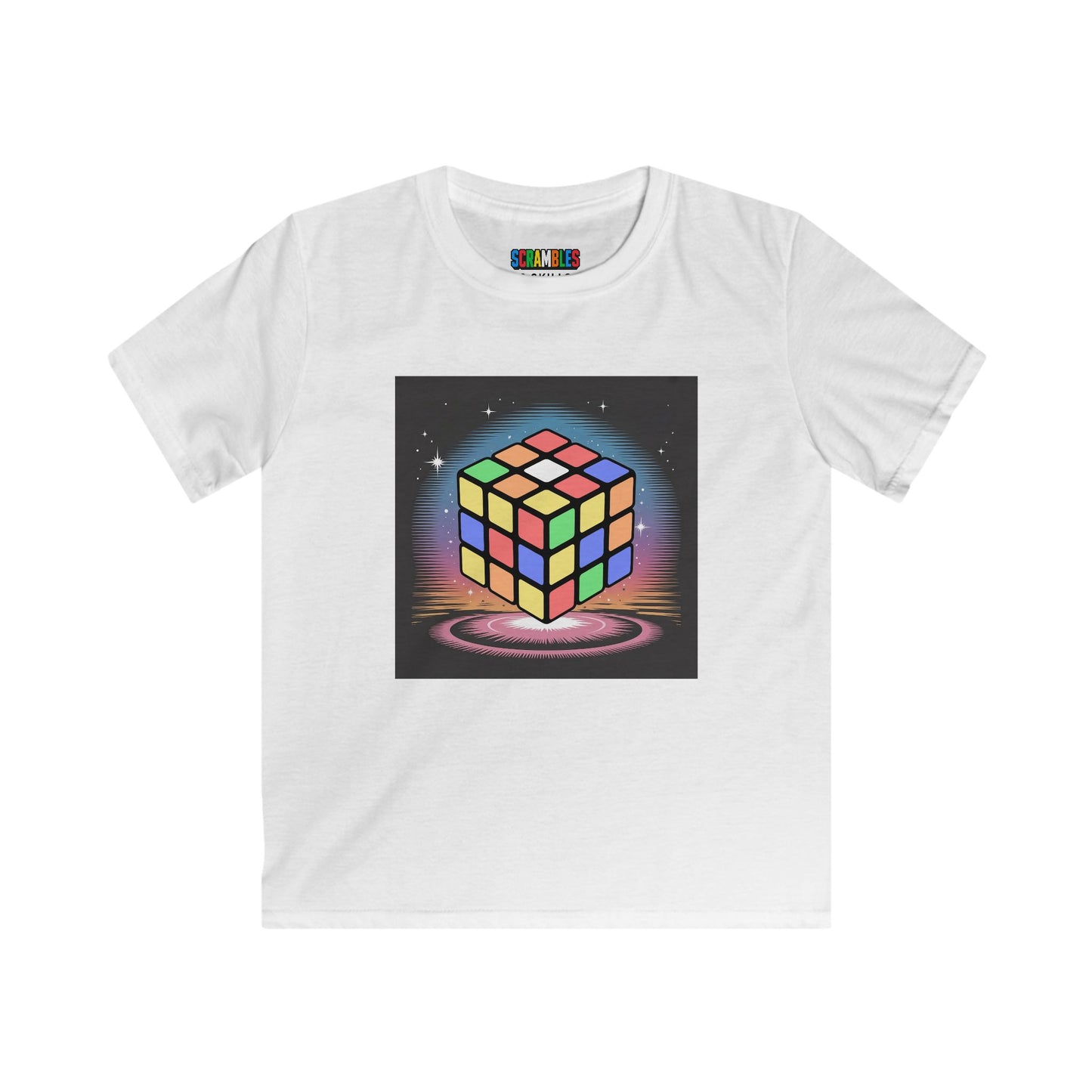 Cube Portal - Rubik's Cube Art  Kids Softstyle Tee