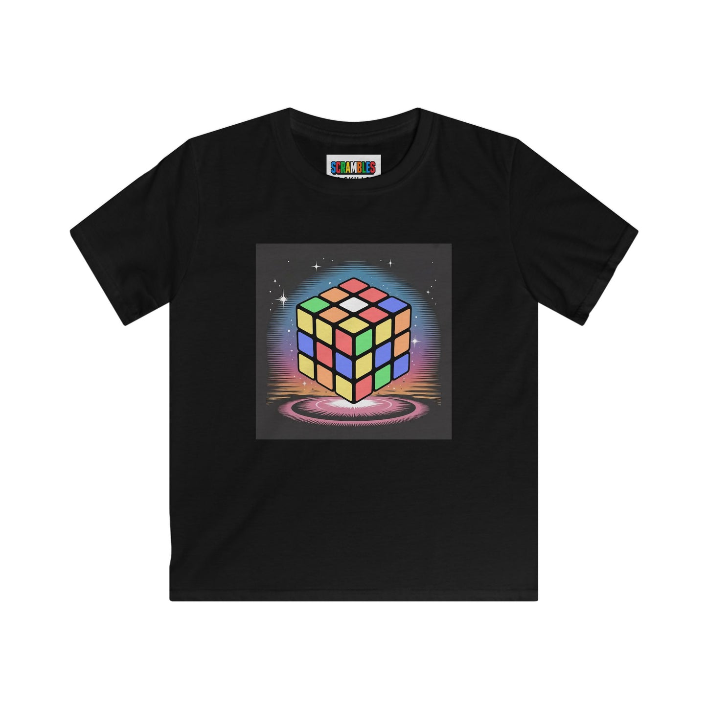 Cube Portal - Rubik's Cube Art  Kids Softstyle Tee