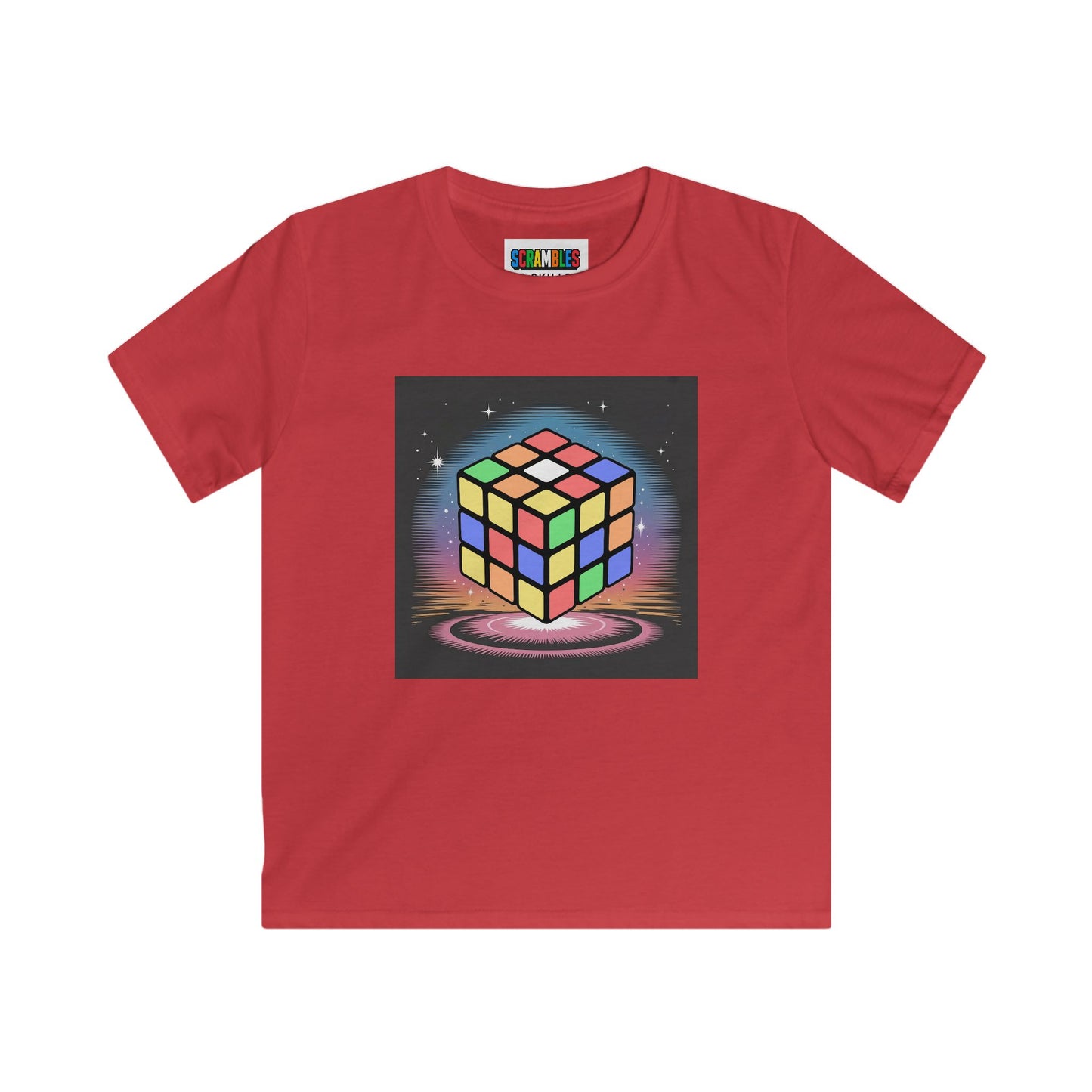 Cube Portal - Rubik's Cube Art  Kids Softstyle Tee