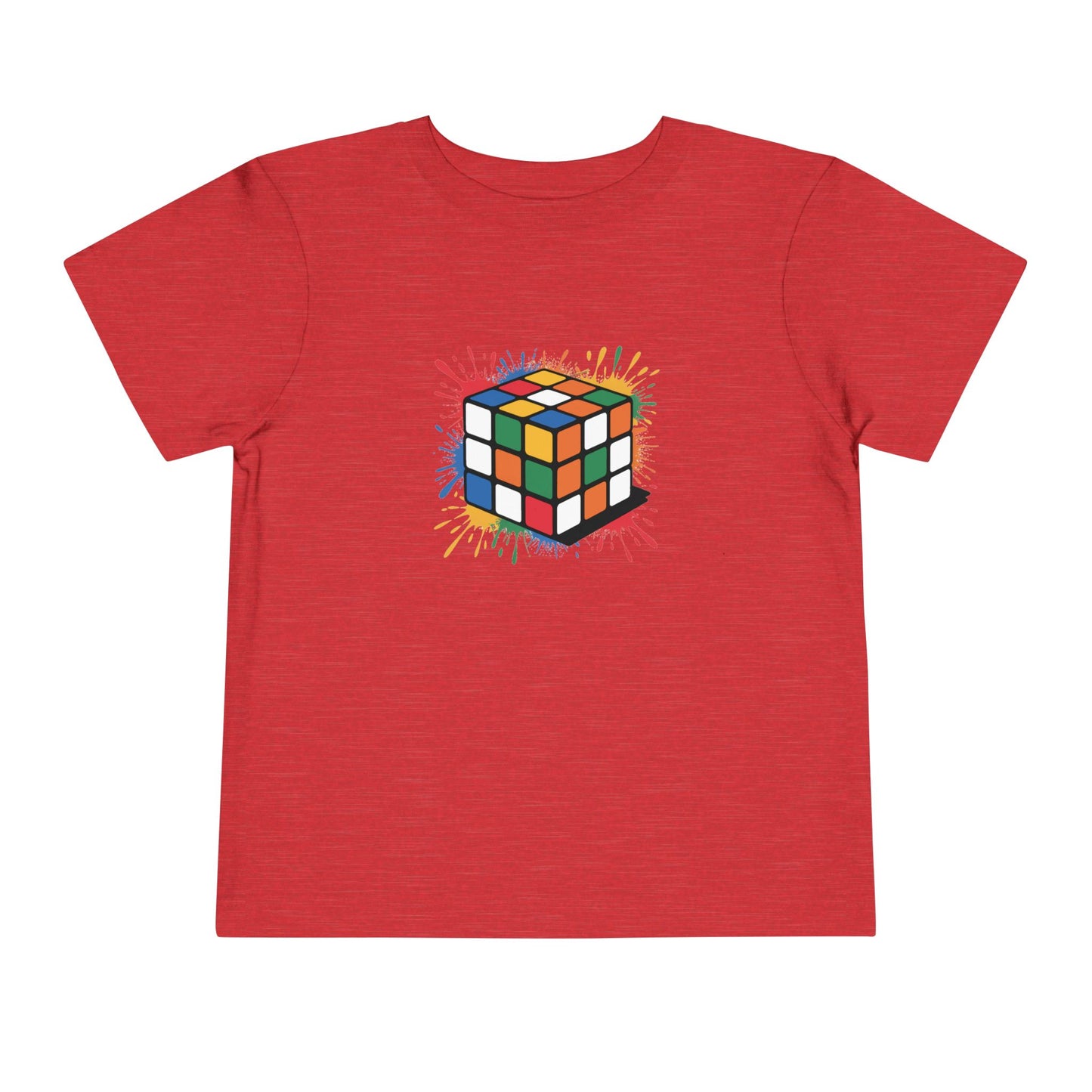 Scramble Splash  - Rubik's Cube Art Toddler Short Sleeve T-Shirt