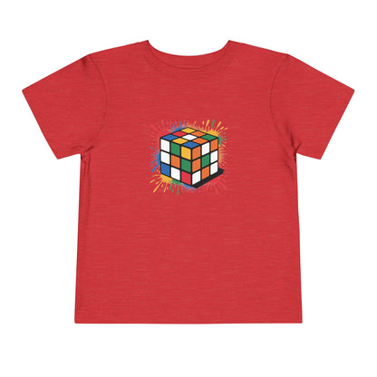 Scramble Splash  - Rubik's Cube Art Toddler Short Sleeve T-Shirt
