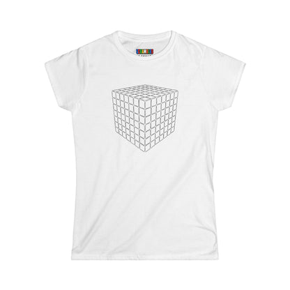 7x7 Doodle - Rubik's Cube Art Women's Softstyle T-Shirt