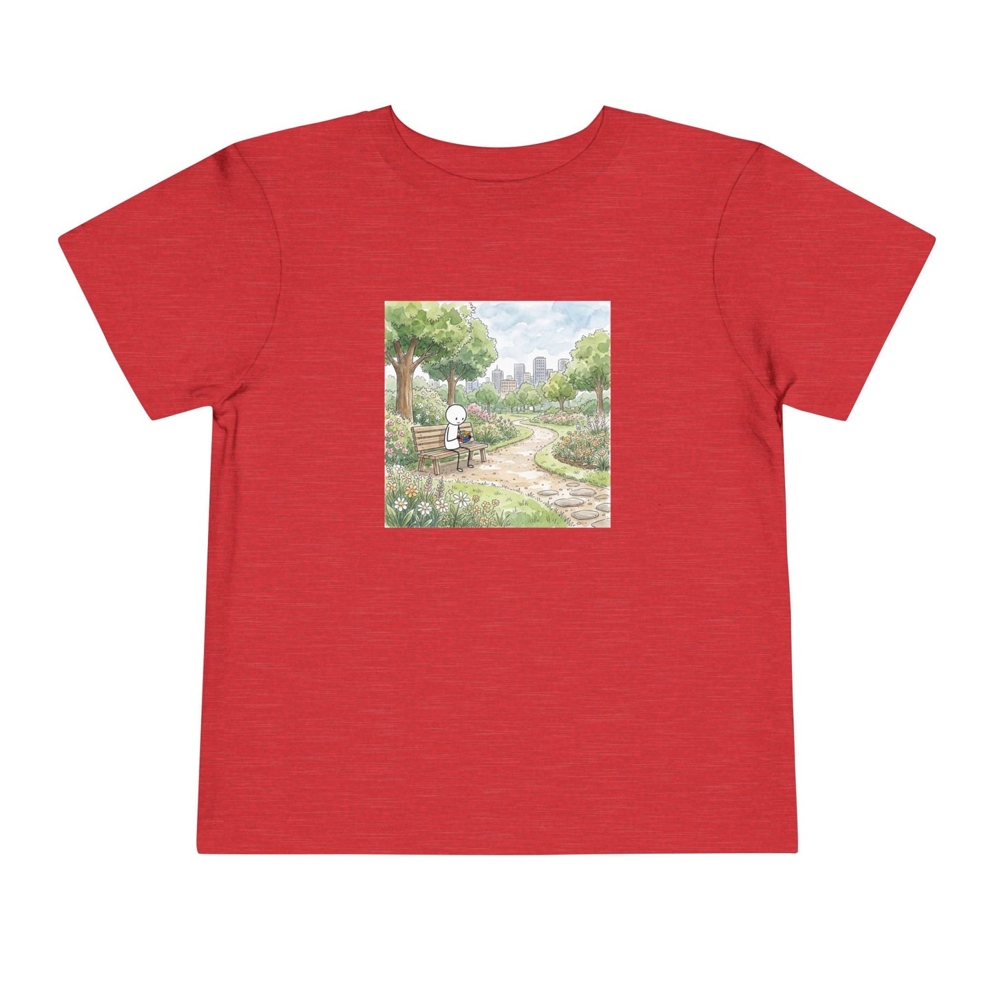 City Park - Rubik's Cube Art  Watercolor Toddler Short Sleeve T-Shirt