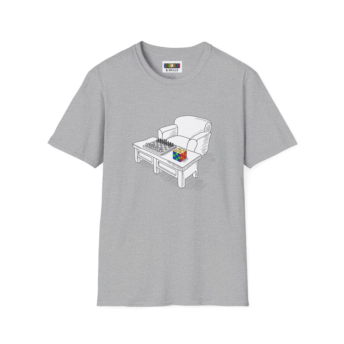 Chess and Checkered Unisex Graphic Softstyle T-Shirt