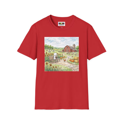 Farm Watercolor Unisex Graphic Softstyle T-Shirt