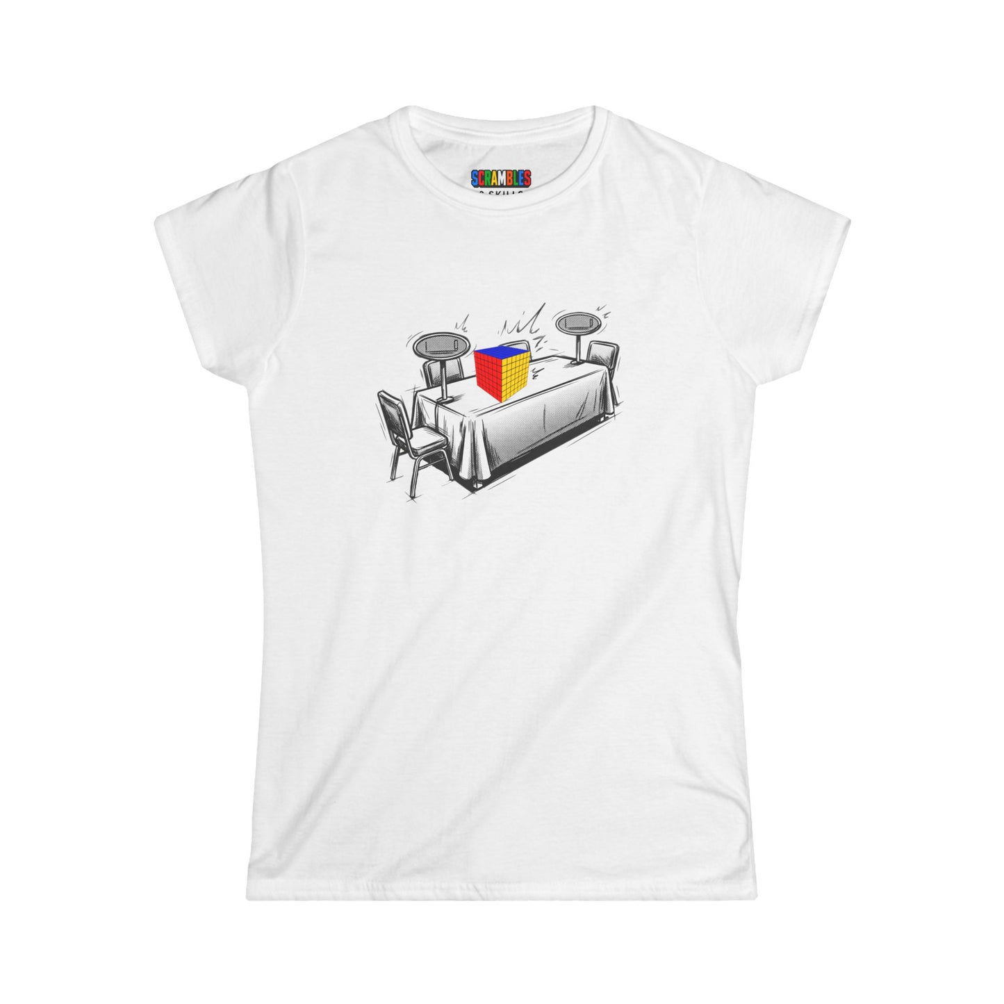 7x7 Comp Day  - Rubik's Cube Art Women's Softstyle T-Shirt