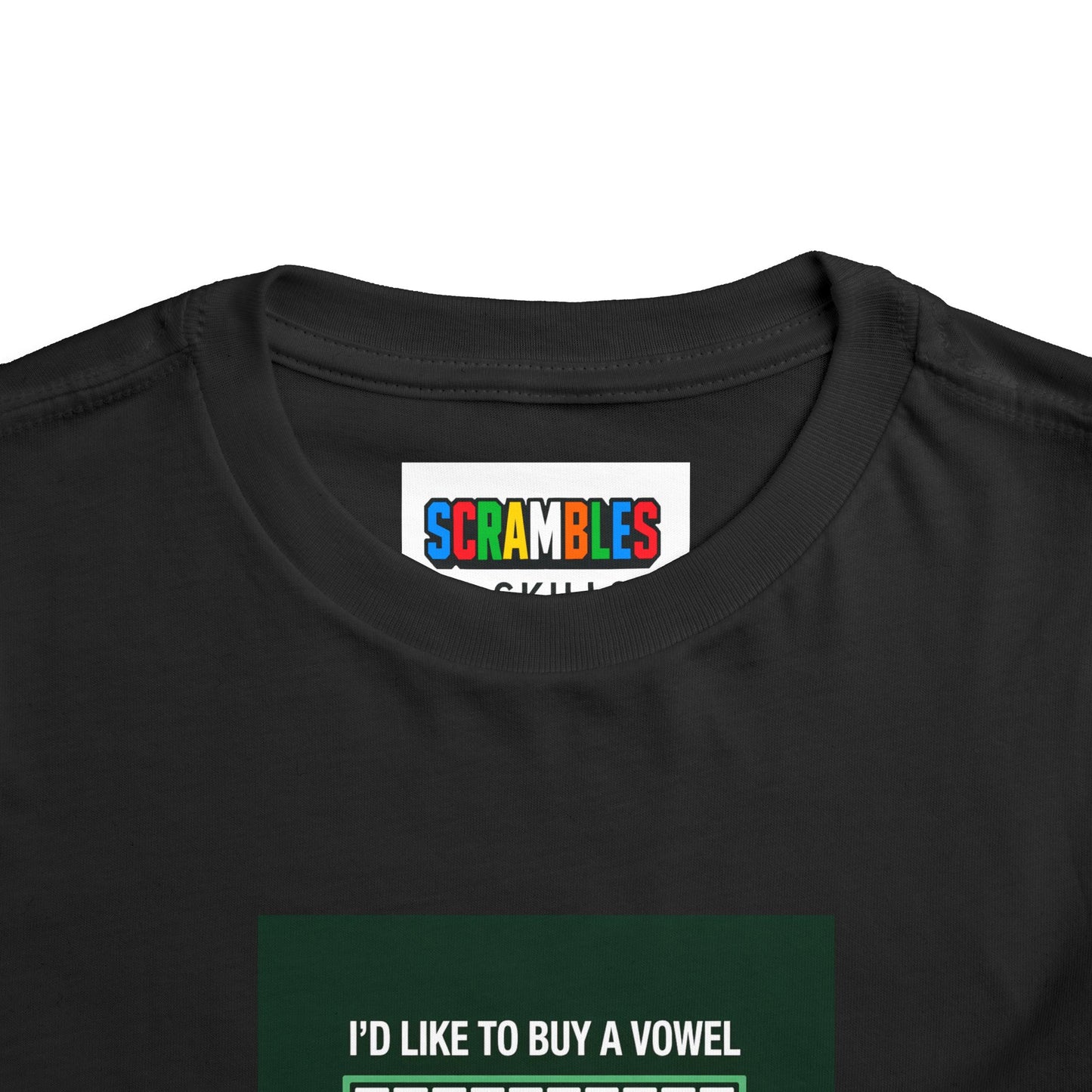 Square-1 - Vowel - Rubik's Cube Art  Toddler Short Sleeve T-Shirt
