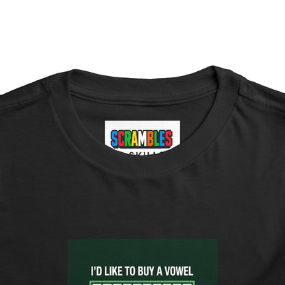 Square-1 - Vowel - Rubik's Cube Art  Toddler Short Sleeve T-Shirt