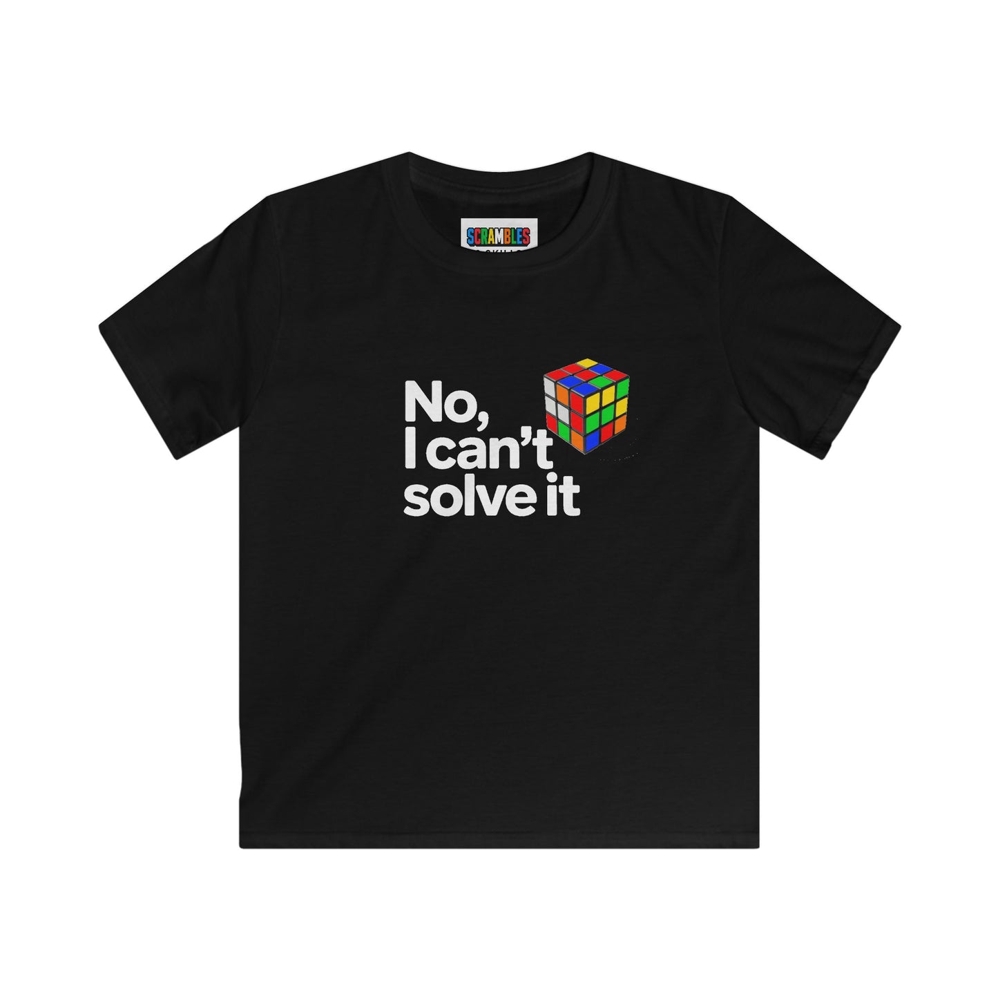 No, I Can't Solve It - Rubik's Cube Art  Kids Softstyle Tee