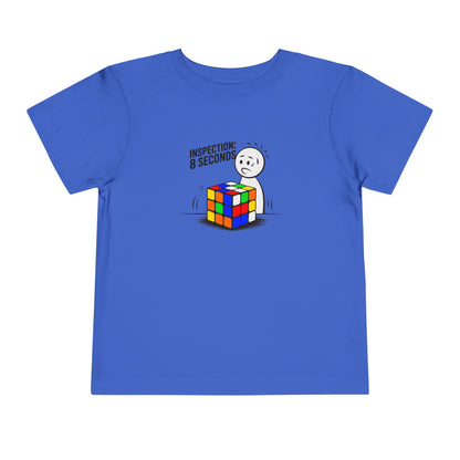 Inspection: 8 Seconds  - Rubik's Cube Art Toddler Short Sleeve T-Shirt