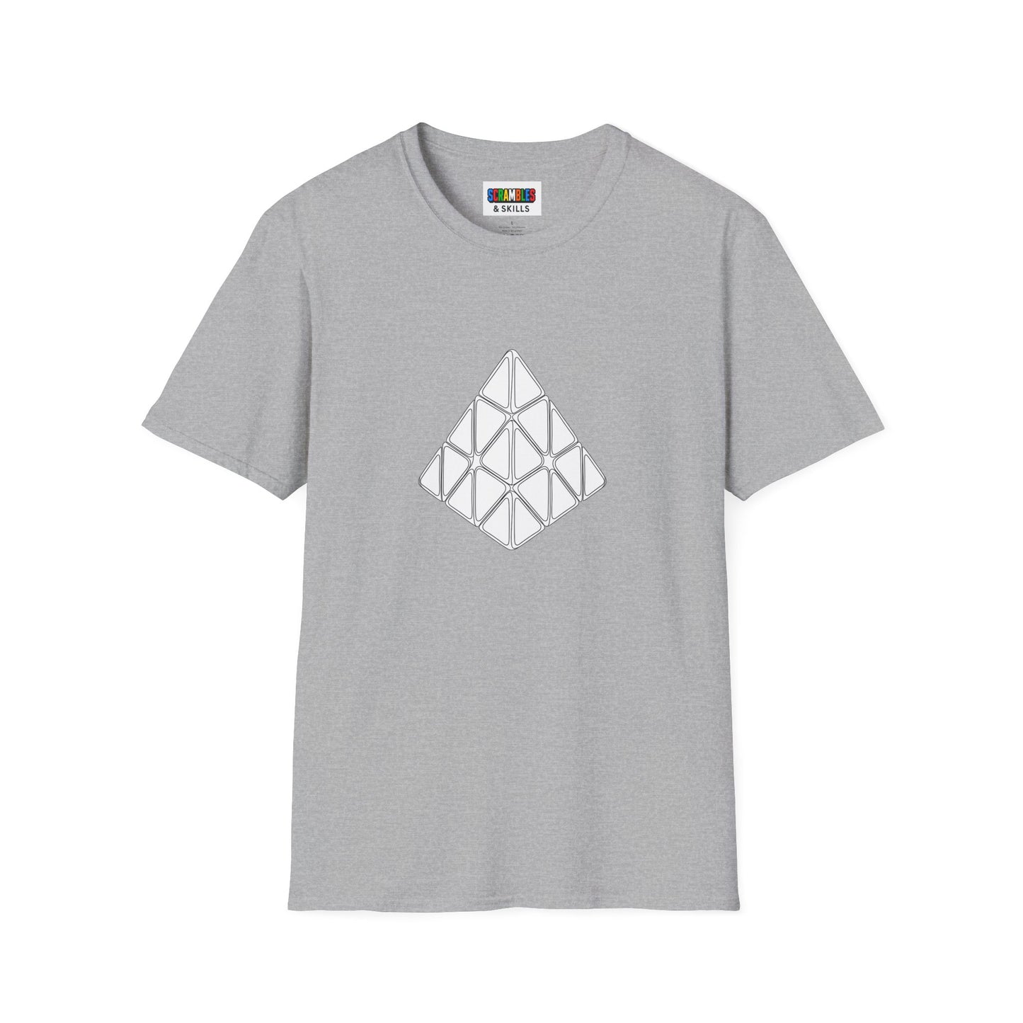 Pyraminx Doodle  - Rubik's Cube Art Unisex Graphic Softstyle T-Shirt
