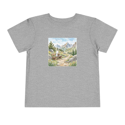 Mountain Watercolor  - Rubik's Cube Art Toddler Short Sleeve T-Shirt