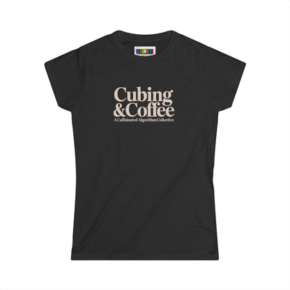 Cubing & Coffee Rubik's Cube Art Women's Softstyle T-Shirt