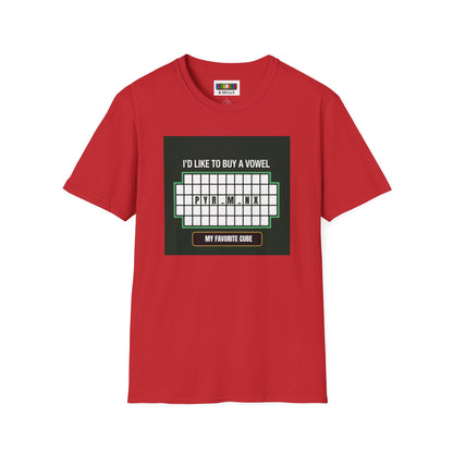 Pyraminx Vowel  - Rubik's Cube Art Unisex Graphic Softstyle T-Shirt
