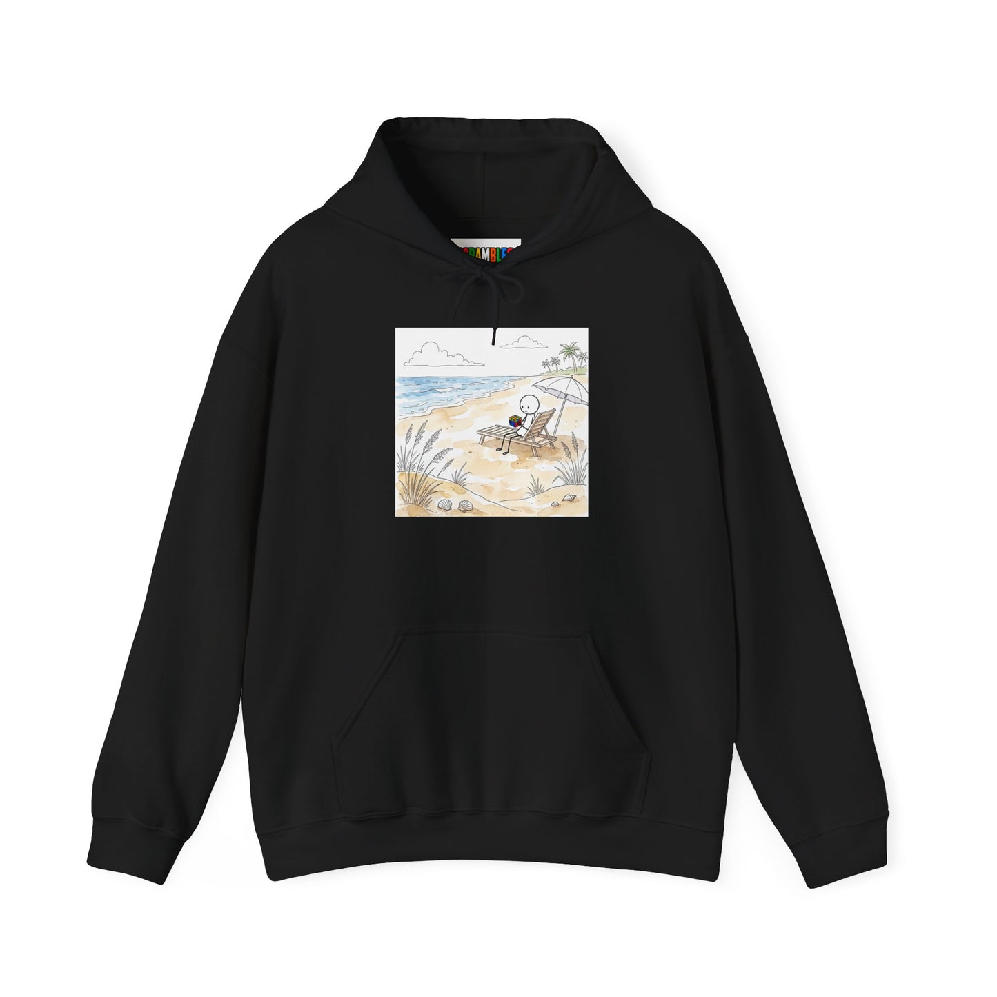 Beach Watercolor Unisex Heavy Blend™ Hooded Sweatshirt
