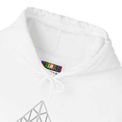 Pyraminx Doodle  - Rubik's Cube Art Unisex Heavy Blend™ Hooded Sweatshirt