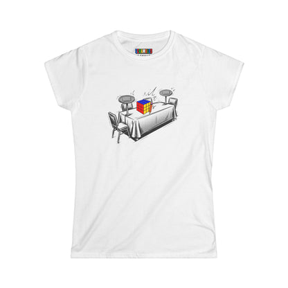 3x3 Fewest Moves  - Rubik's Cube Art Comp Day Women's Softstyle T-Shirt