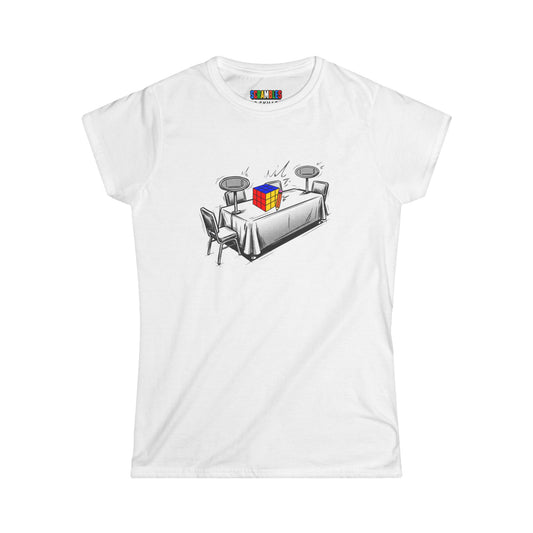 3x3 Fewest Moves  - Rubik's Cube Art Comp Day Women's Softstyle T-Shirt