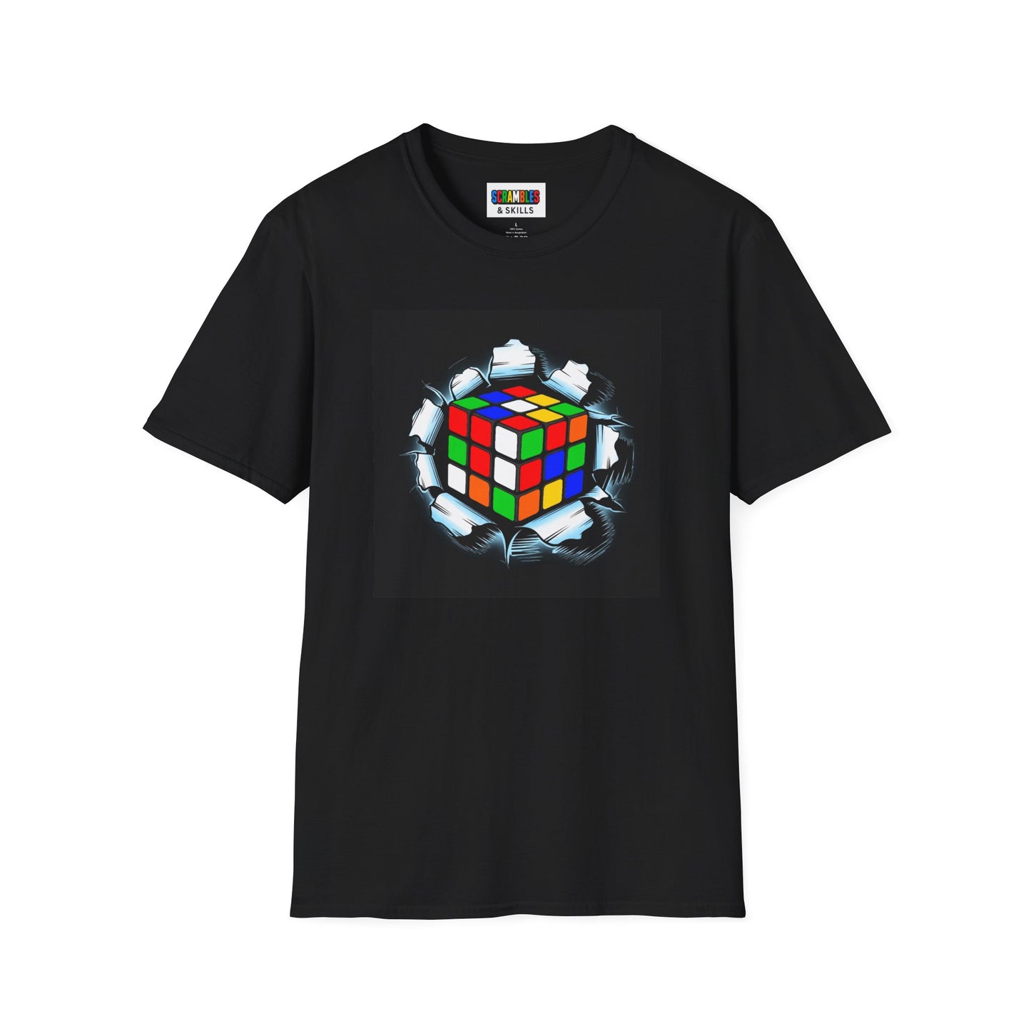 Crashing Out - Rubiks Cube Unisex Graphic Softstyle T-Shirt