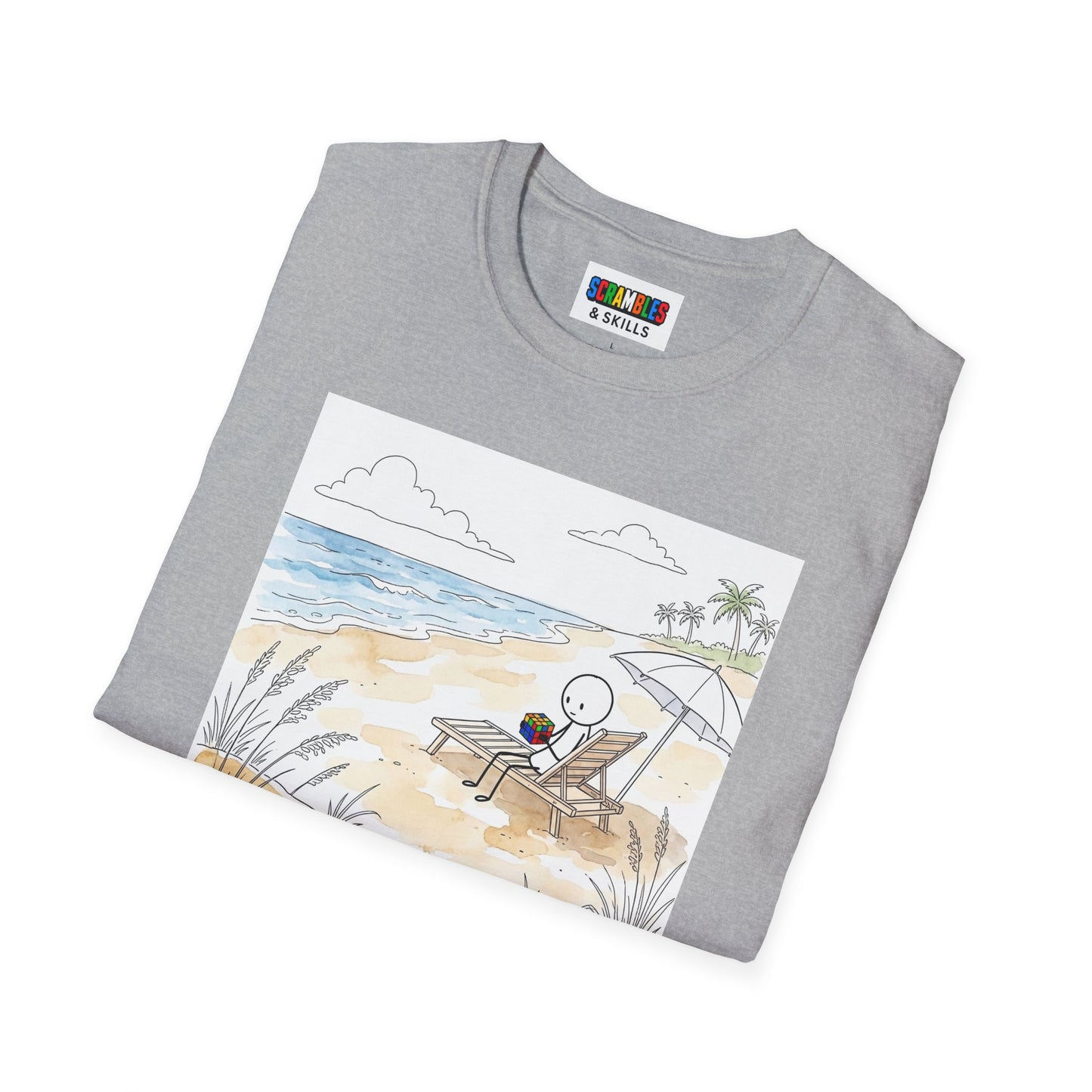Beach Watercolor Unisex Graphic Softstyle T-Shirt