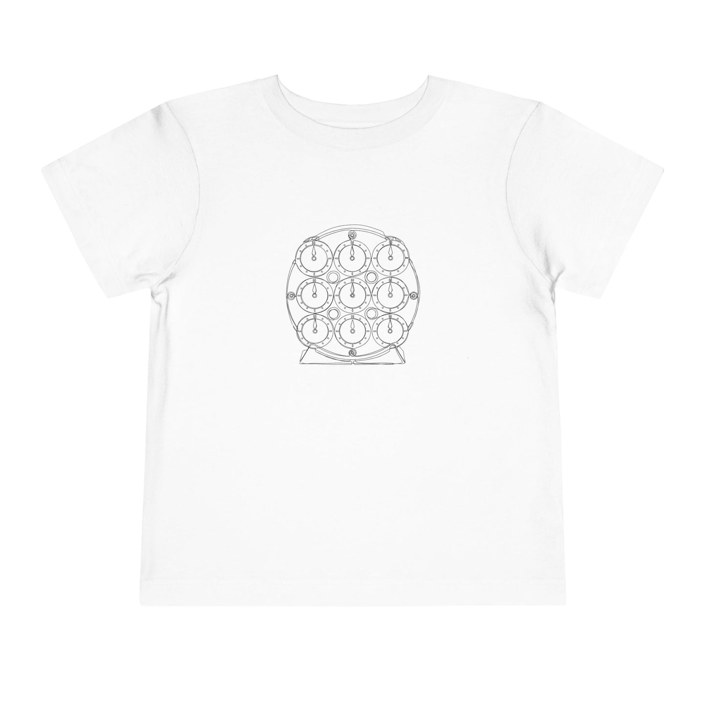 Clock Doodle  - Rubik's Cube Art Toddler Short Sleeve T-Shirt