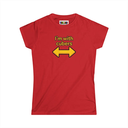 I'm With Cubers - Cubing Women's Softstyle T-Shirt