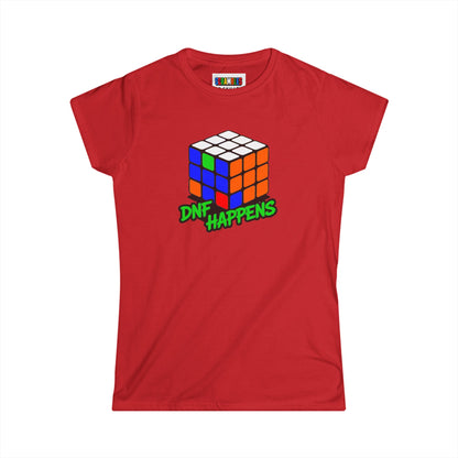 DNF Happens - Rubiks Cube Women's Softstyle T-Shirt