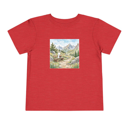 Mountain Watercolor  - Rubik's Cube Art Toddler Short Sleeve T-Shirt