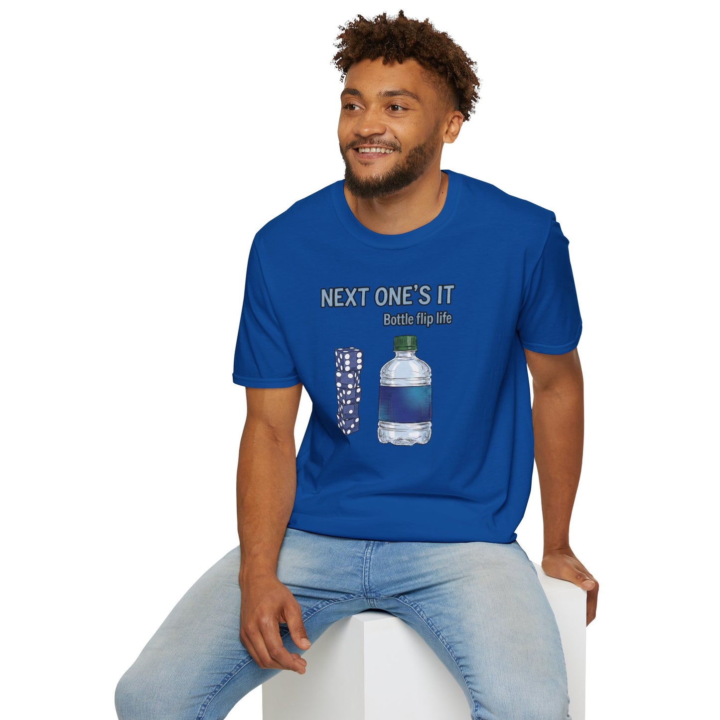 Next One's It Bottle Flip Art Unisex Graphic Softstyle T-Shirt